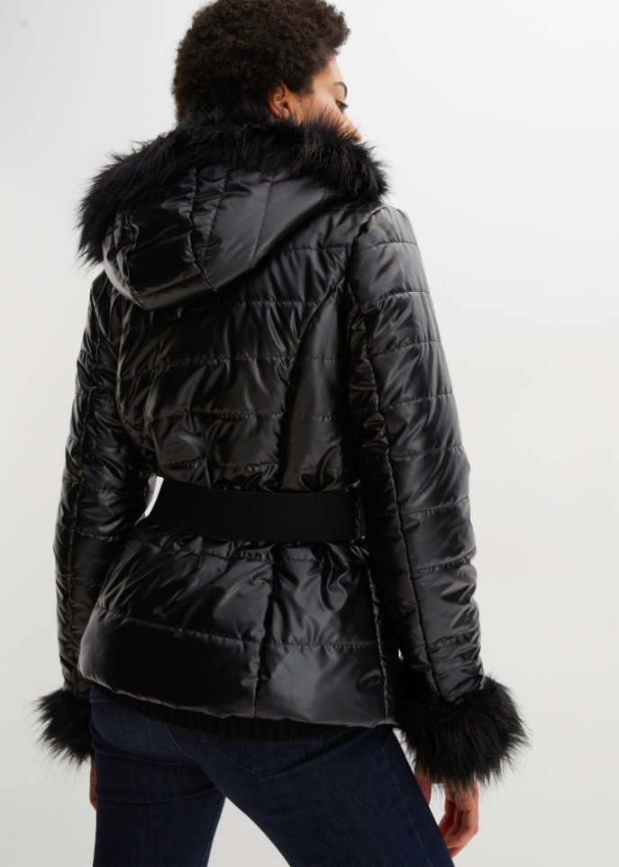 Jacke in Glanzoptik.