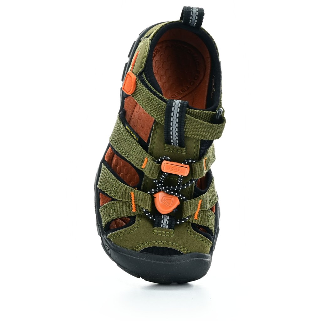 Keen Seacamp Dark Olive/Gold Flame (CNX) Sandalen