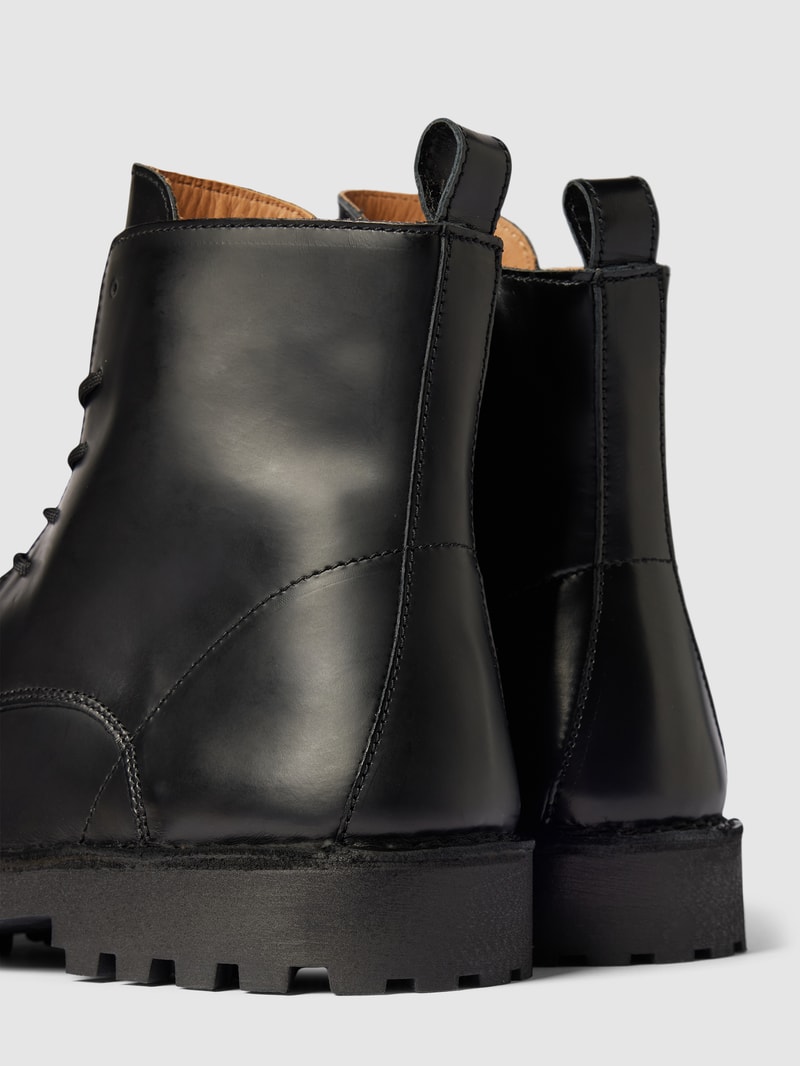 Schnürboots aus Leder Modell 'RICKY' in schwarz