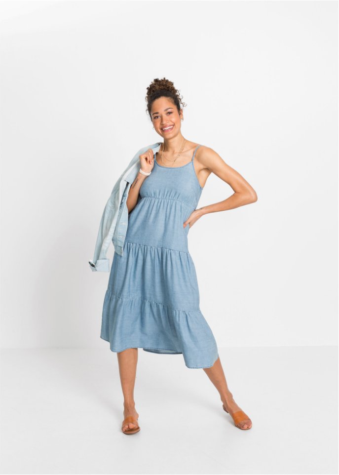 Oversize- Kleid in Jeansoptik mit TENCEL™ Lyocell