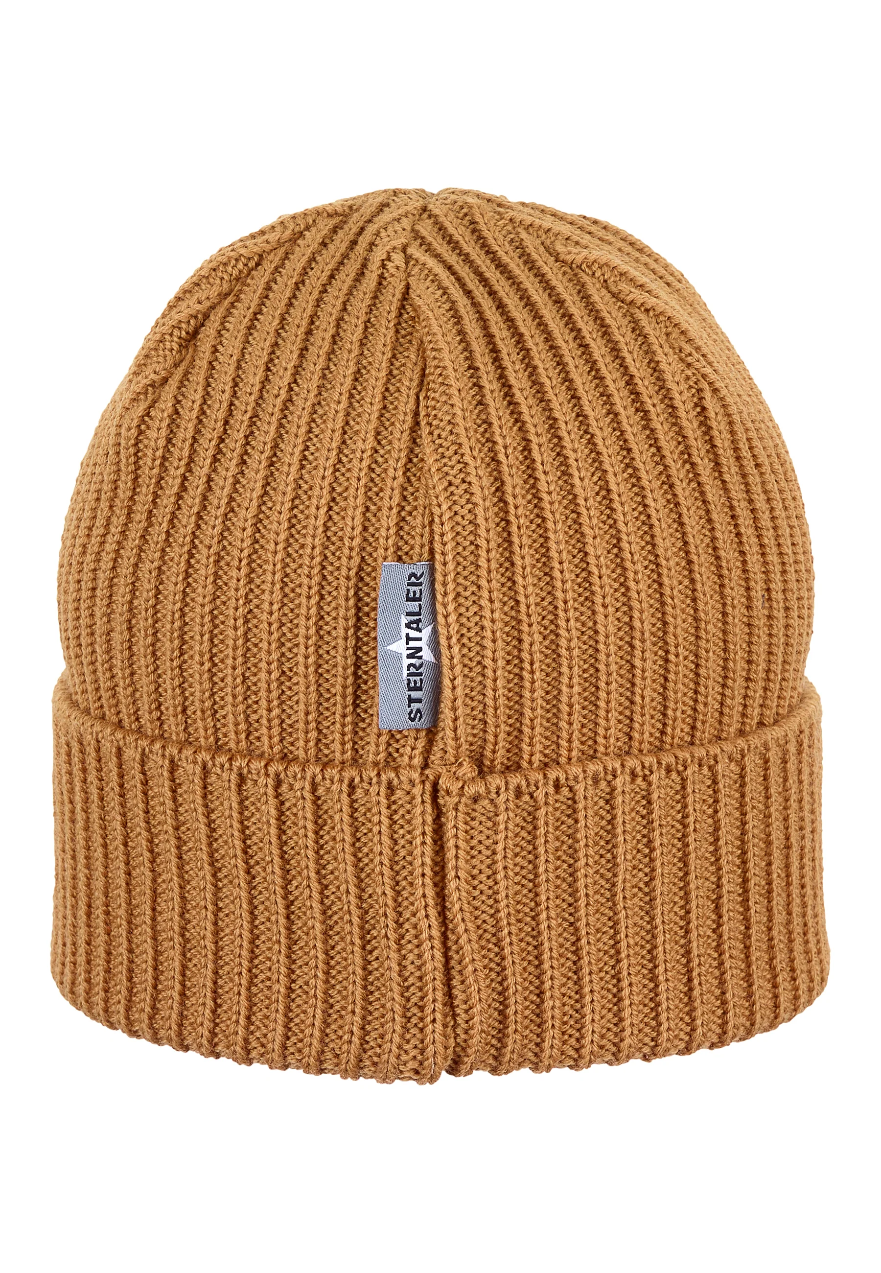 Strickmütze Baby aus Merinowolle mit Umschlag