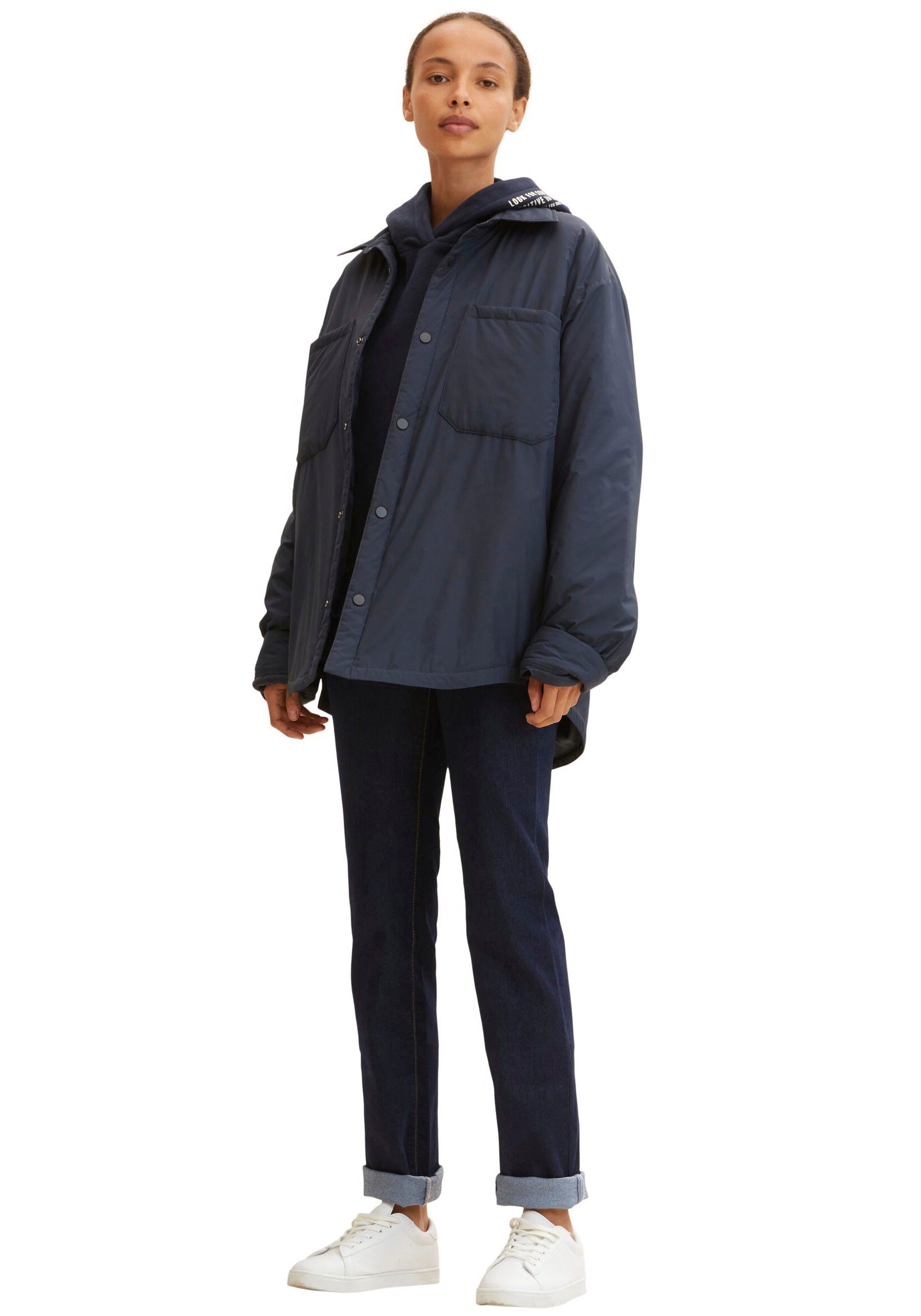 TOM TAILOR Gerade Jeans mit Kontrastnähten