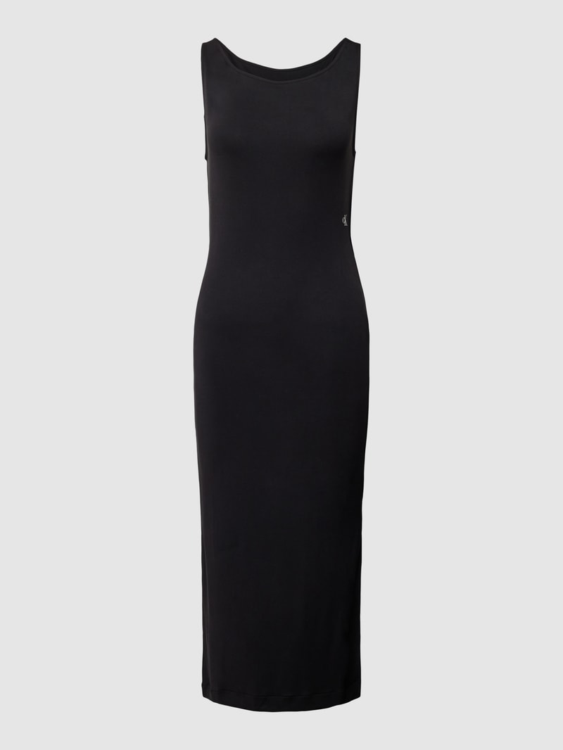 Midikleid mit Cut-Out am Rücken in black