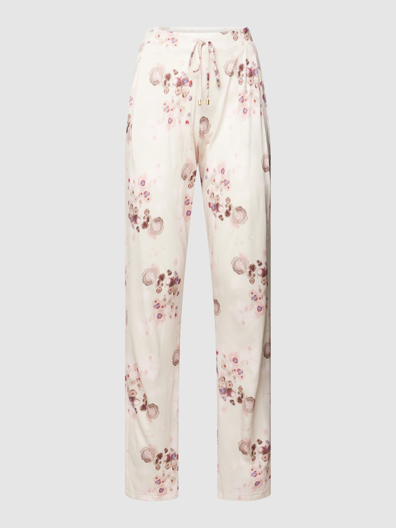 Pyjama-Hose mit Allover-Print in hellrosa