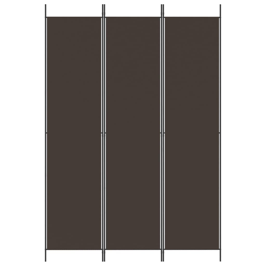 vidaXL Raumteiler 3-tlg. Paravent Braun 150x220 cm Stoff, 1-tlg.