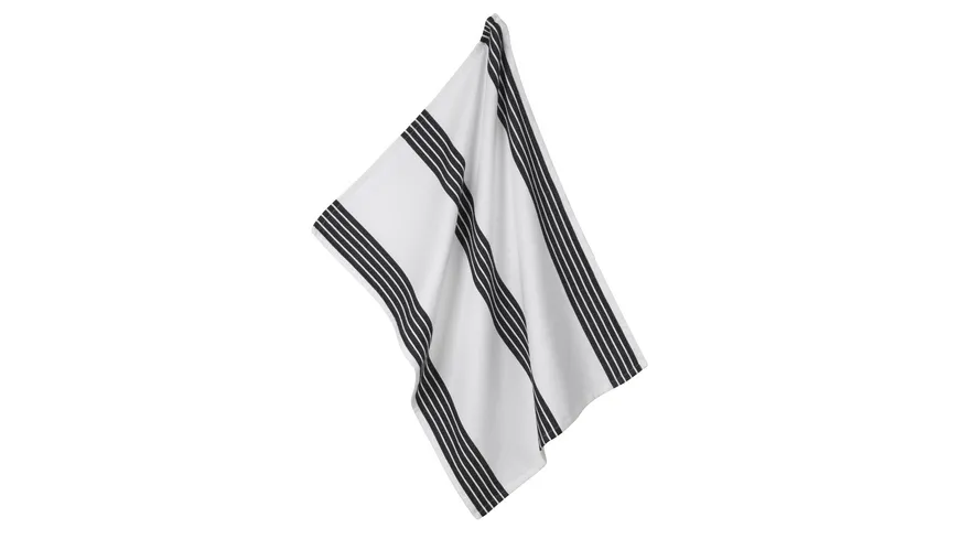 kela Geschirrtuch Gianna Streifen 70 x 50 cm schwarz