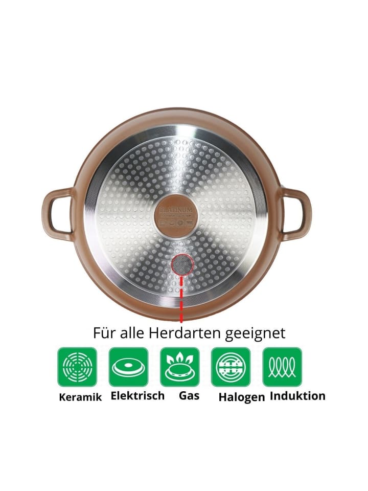 COFI 1453 Aluguss Wok Servierpfanne Ø32cm in Beige günstig kaufen