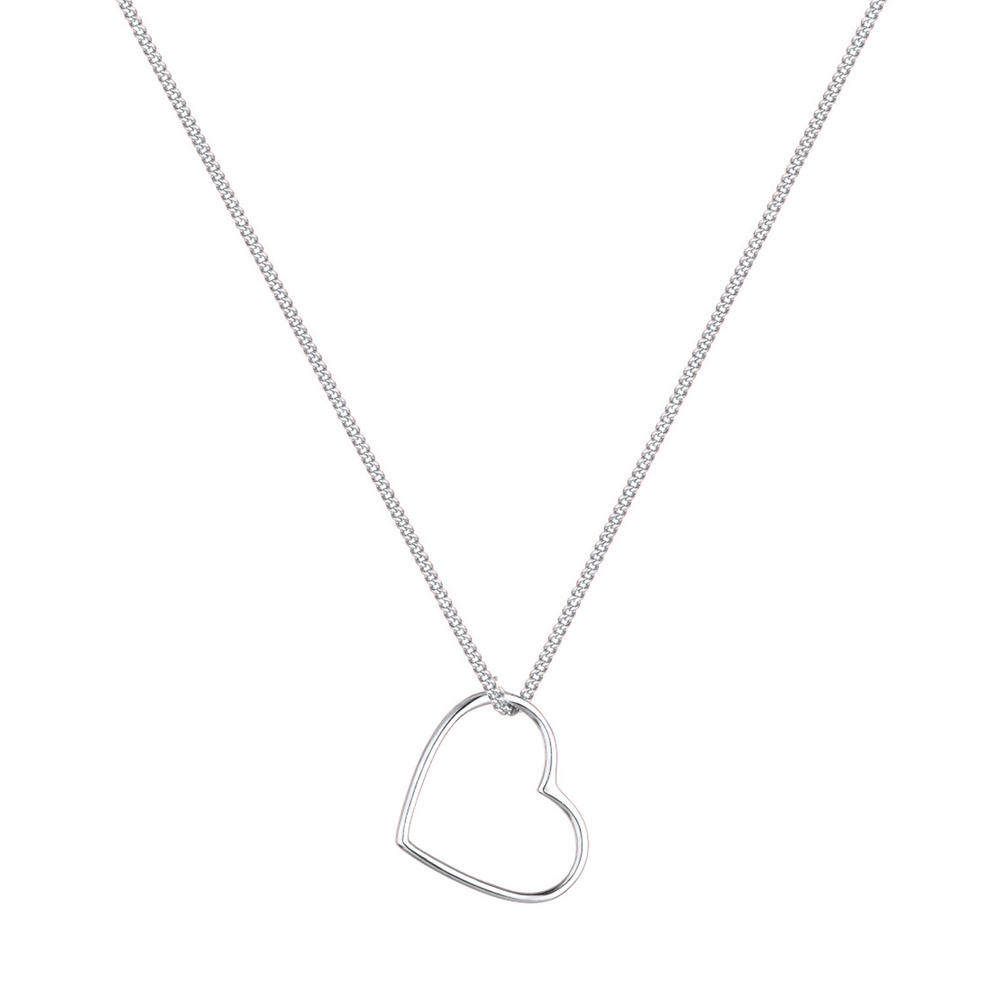 Elli Elli by Julie & Grace Collier Femme Coeur Amour Pendentif Argent, Collier matinée collier