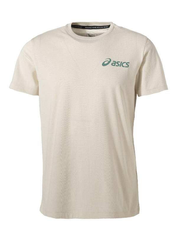 ASICS, T-Shirt, Regular Fit, Baumwolle schnelltrocknend, hellbeige