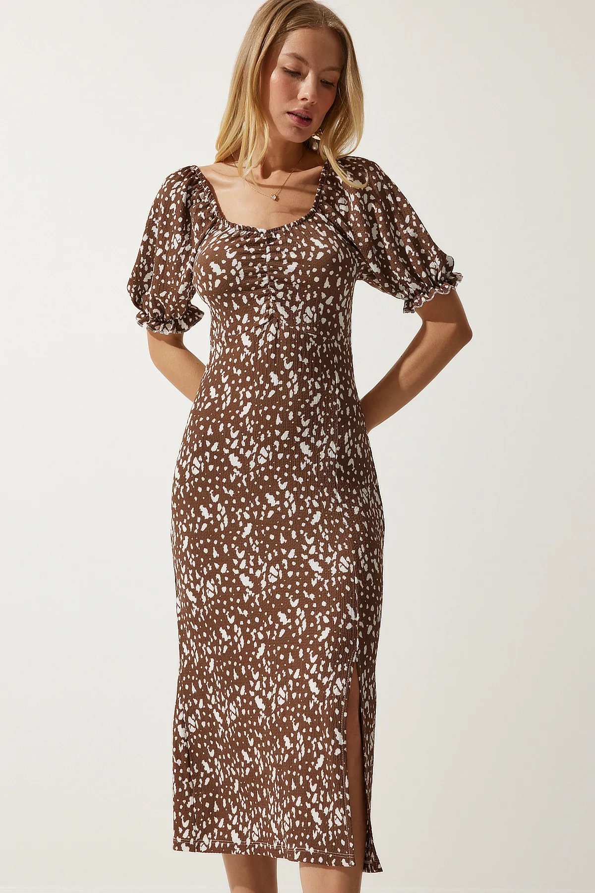 Happiness İstanbul  Kleid - Braun - A-Linie