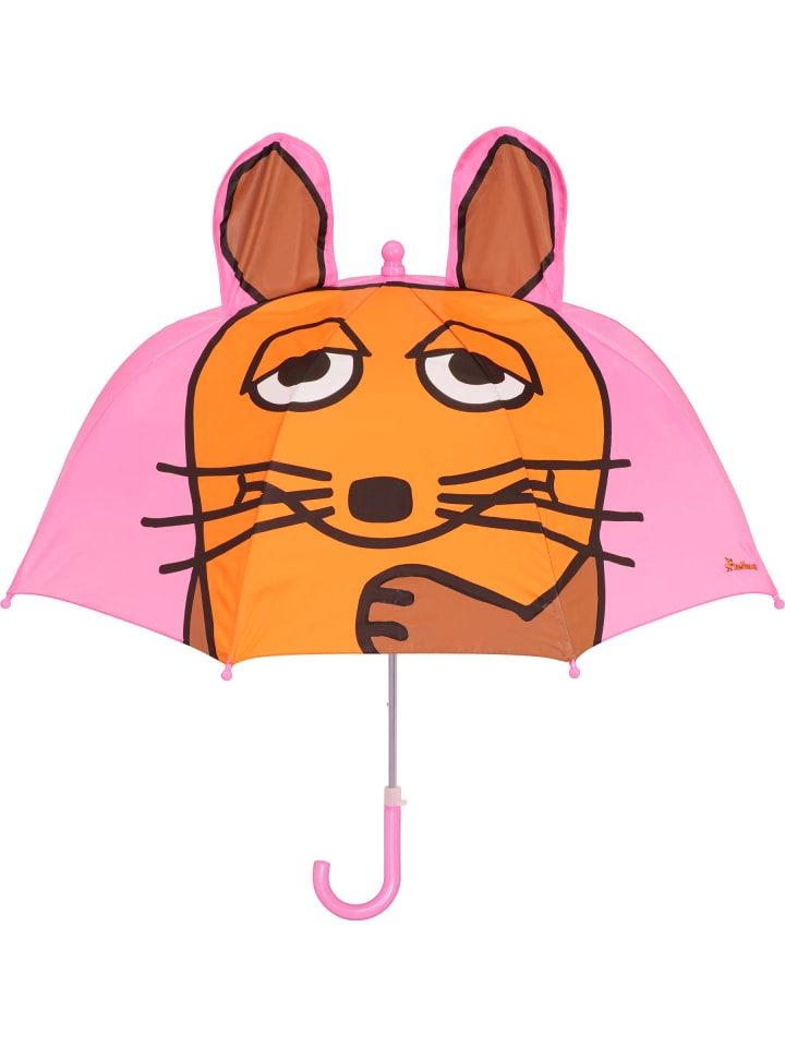 Playshoes 3D Regenschirm DIE MAUS in Rosa günstig kaufen onesize