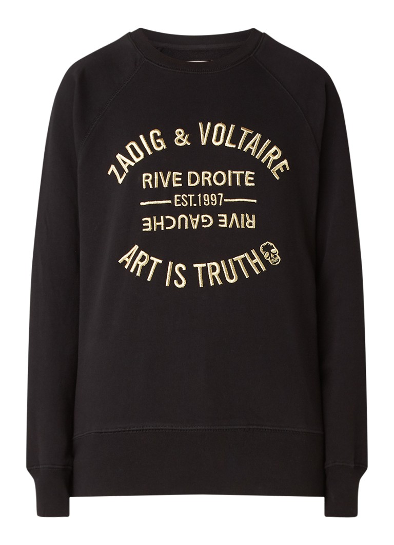 Zadig&Voltaire Blason sweater with metallic logo embroidery