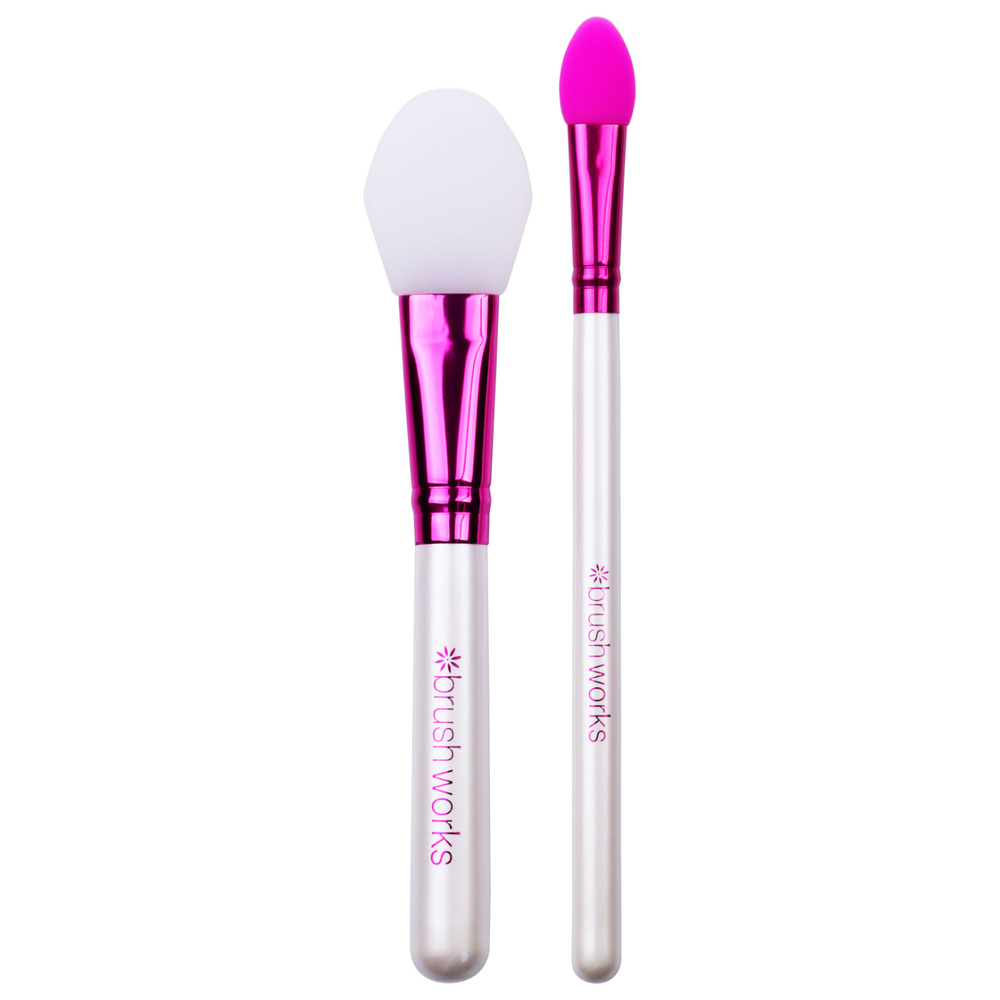 Brushworks Set de 2 Pinceaux Applicateur de Masqueen Silicone Accessoire beauté