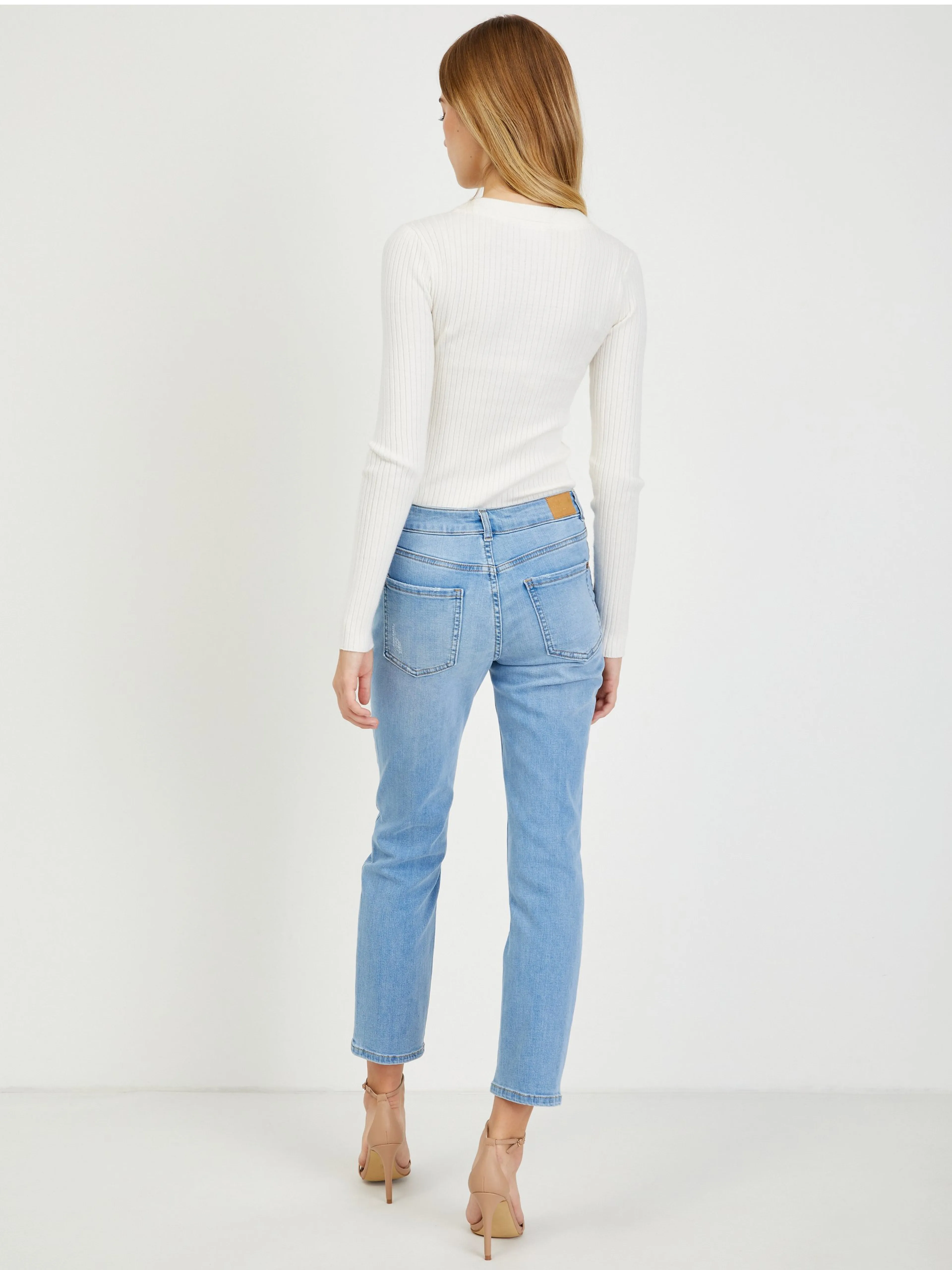 Hellblaue Damenjeans straight fit ORSAY