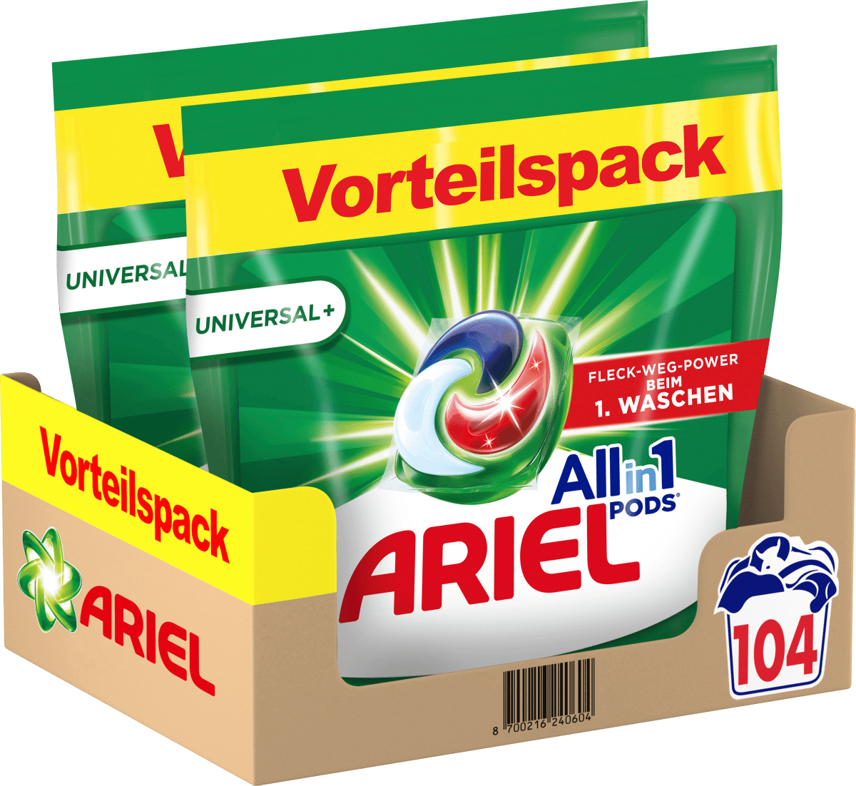 Vollwaschmittel Pods, 104 Wl