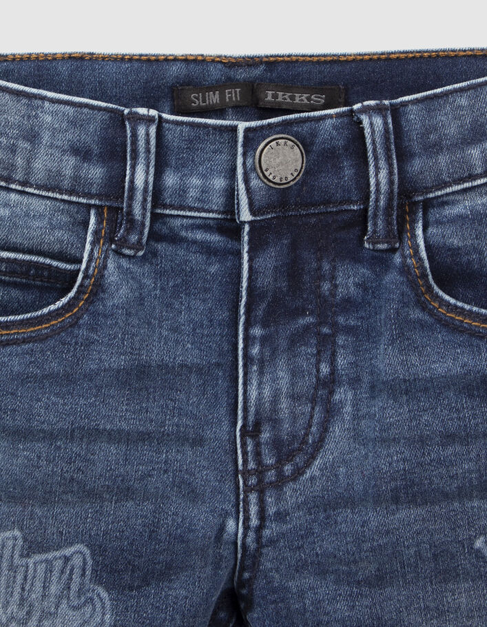 Jean SLIM bleu avec print garçon