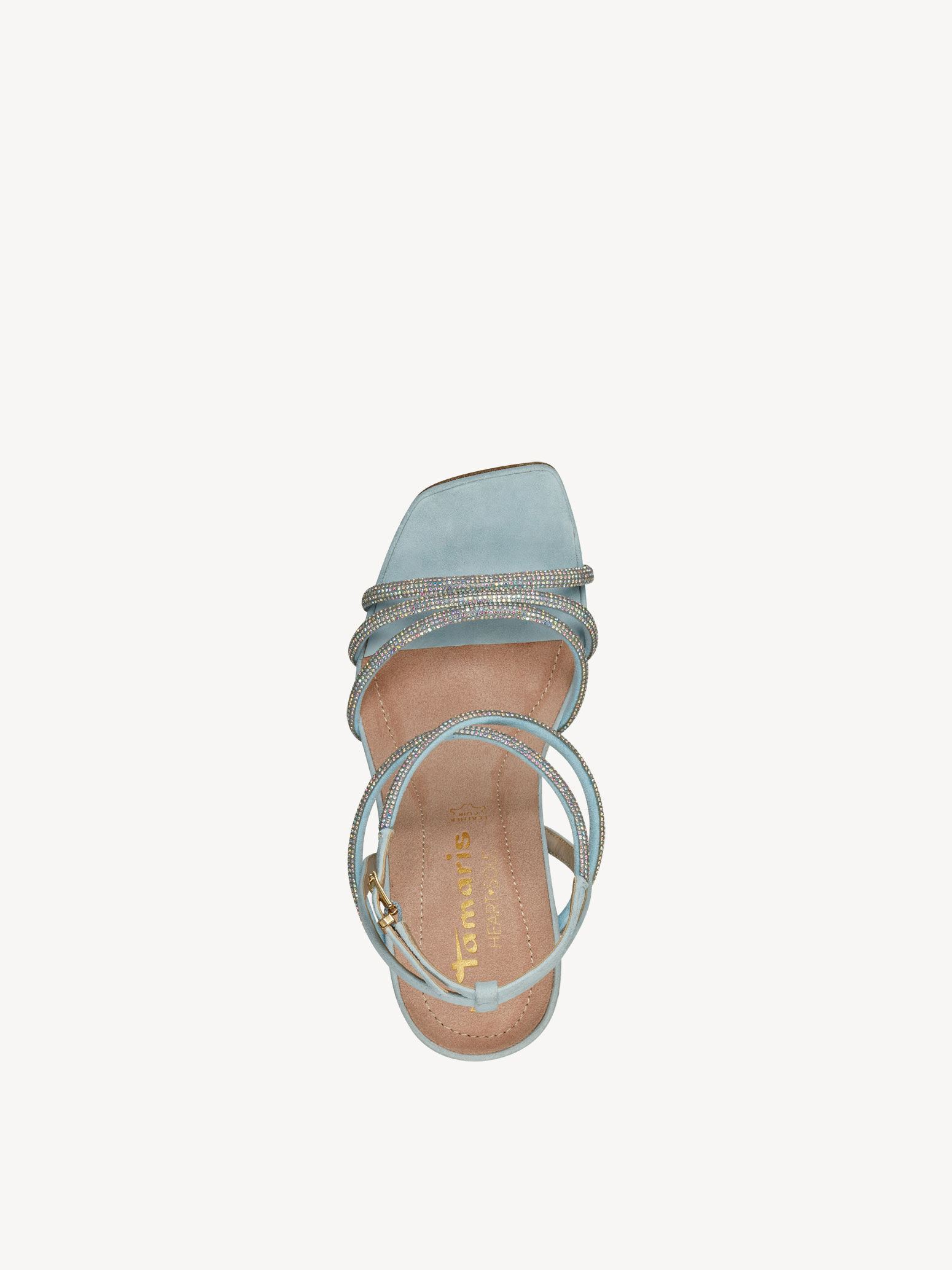 Sandale à talon - bleu