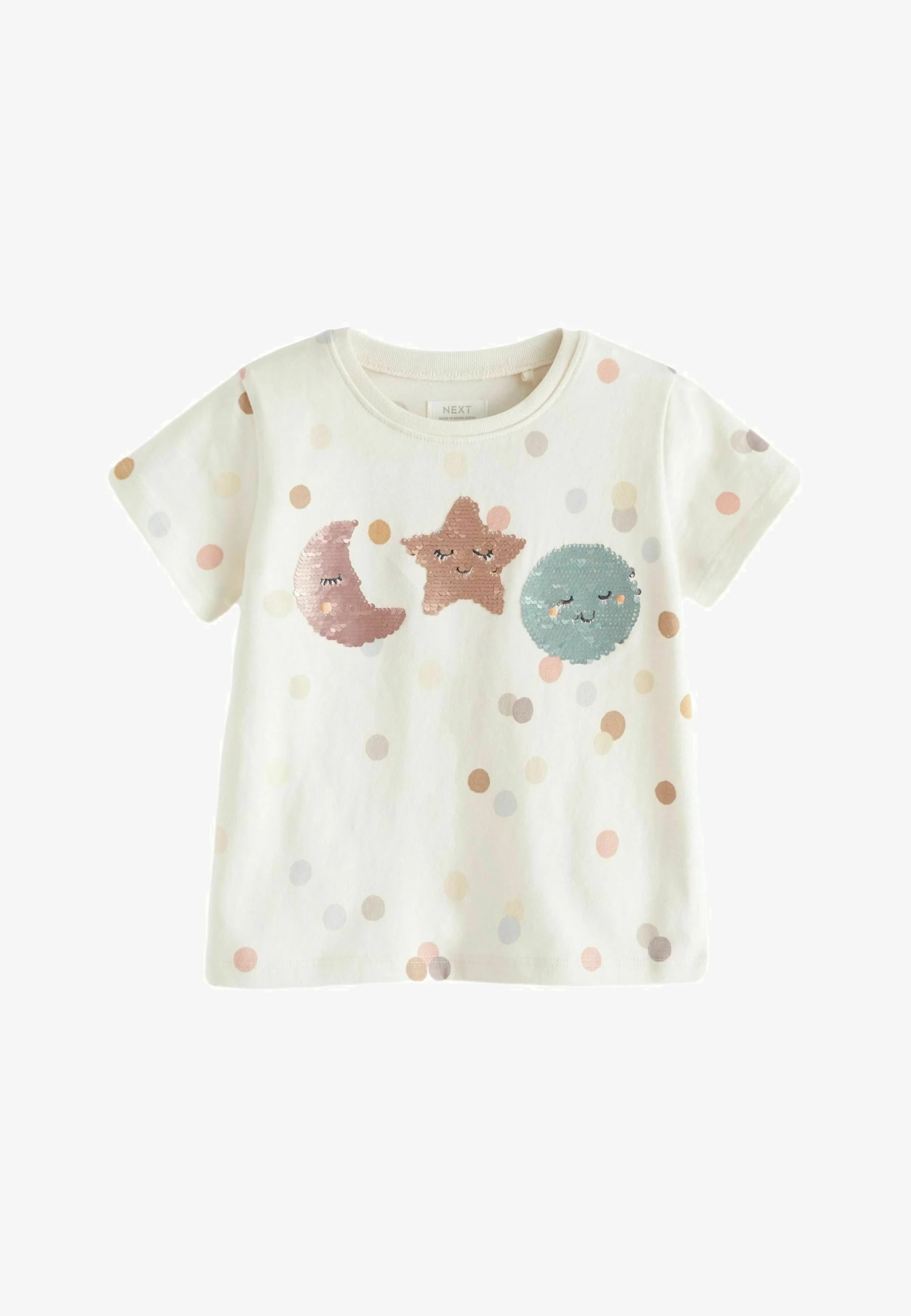 Next Camiseta de manga corta con lentejuelas y corte regular con estampado
