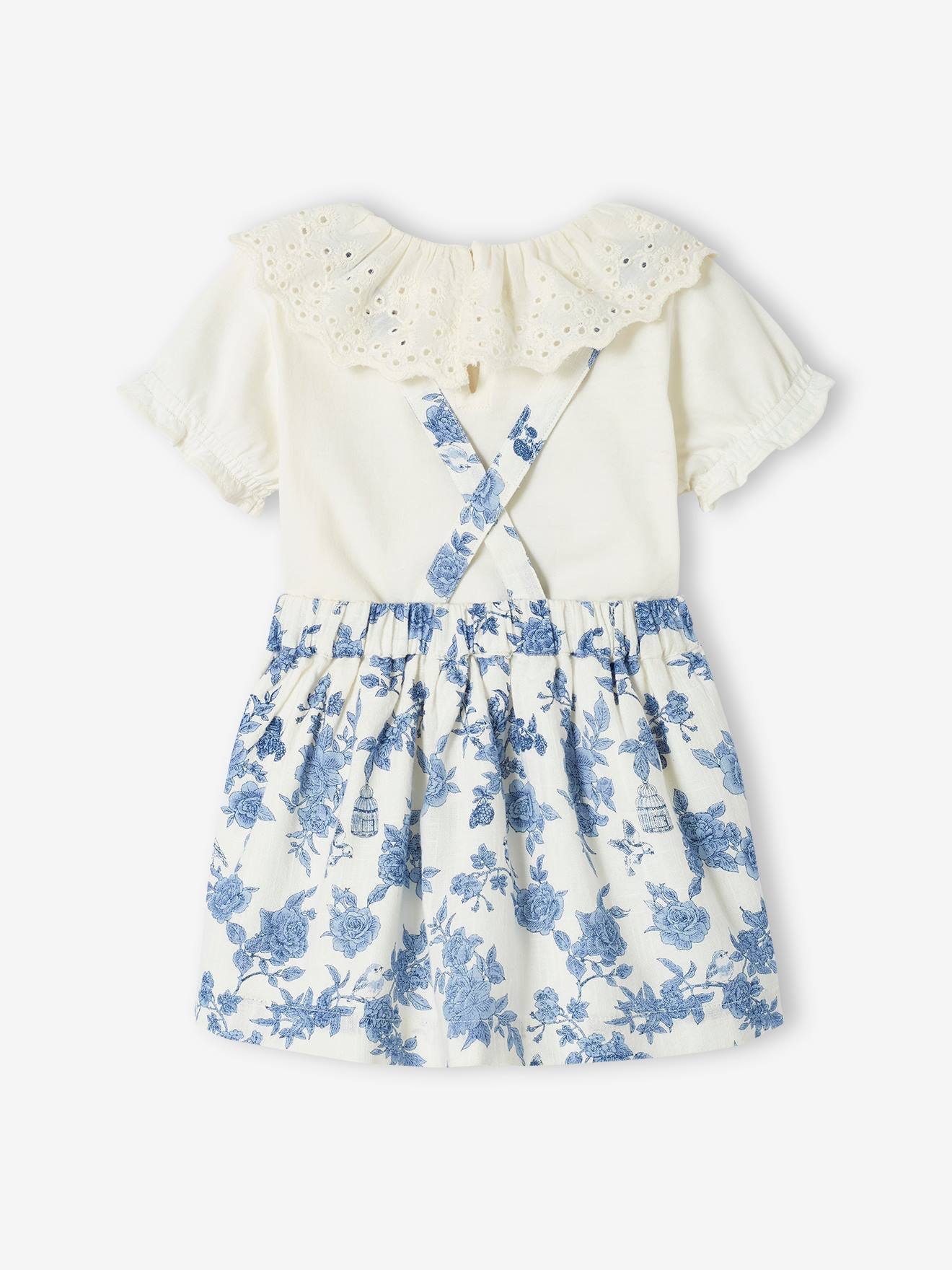 Vertbaudet Festliches Baby-Set: Rock & T-Shirt - wollweiß