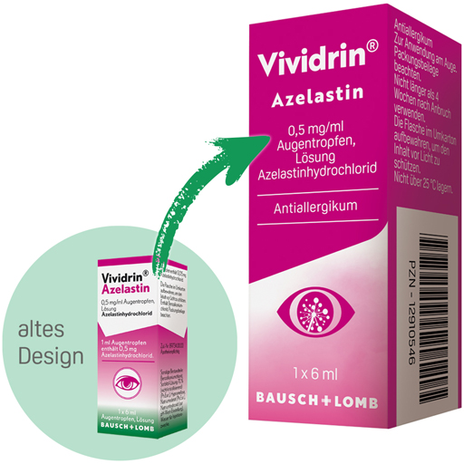 VIVIDRIN Azelastin 0,5 mg/ml Augentropfen  6 ml  Augentropfen