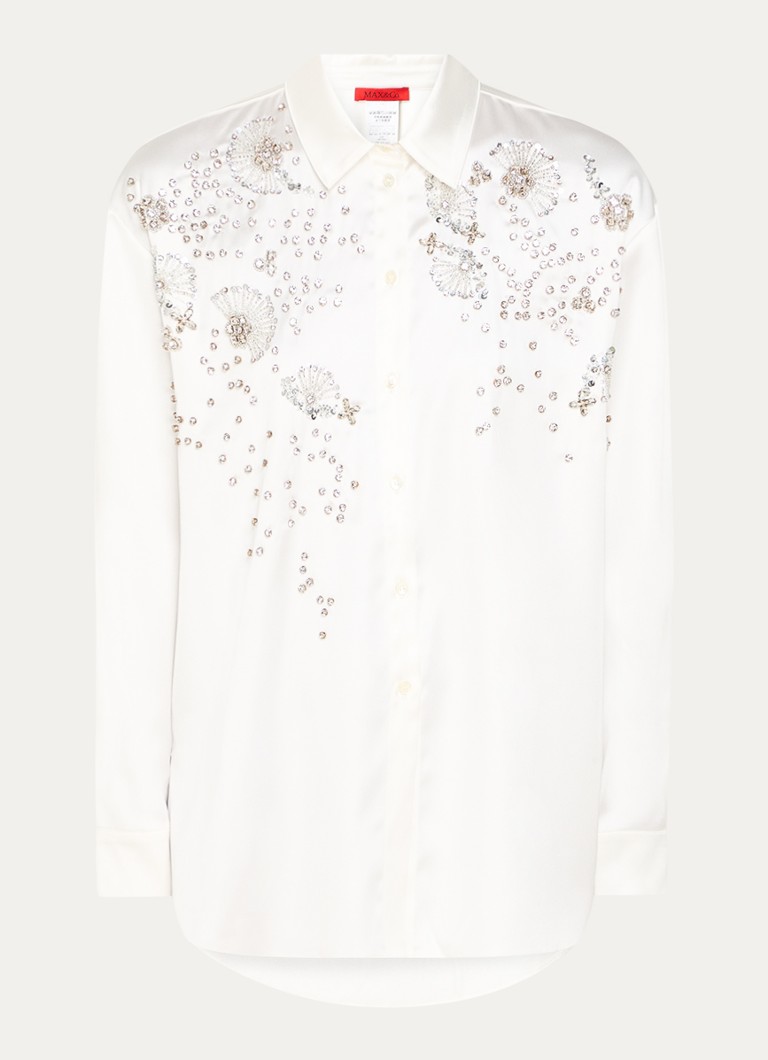 Camicetta in raso Mosella di Max & Co, impreziosita da strass.