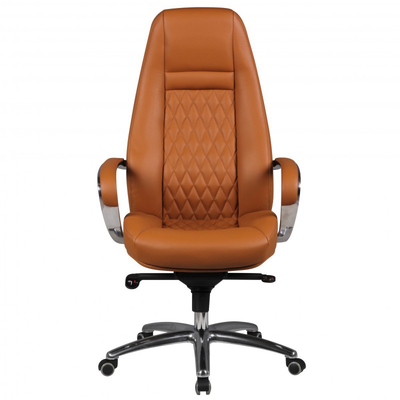 Amstyle Bürostuhl Austin Echtleder Caramel Schreibtischstuhl Chefsessel Drehstuhl mit Synchronmechanik