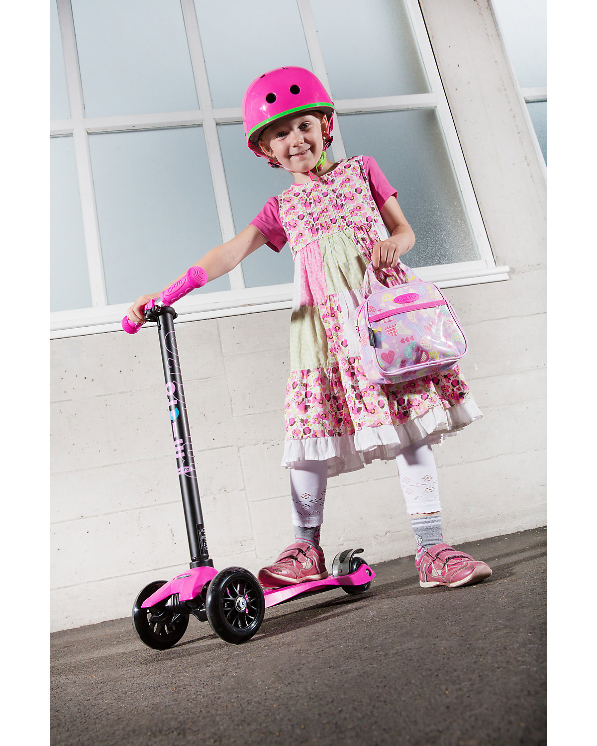 Twist-Scooter maxi micro mit T-Lenker, pink