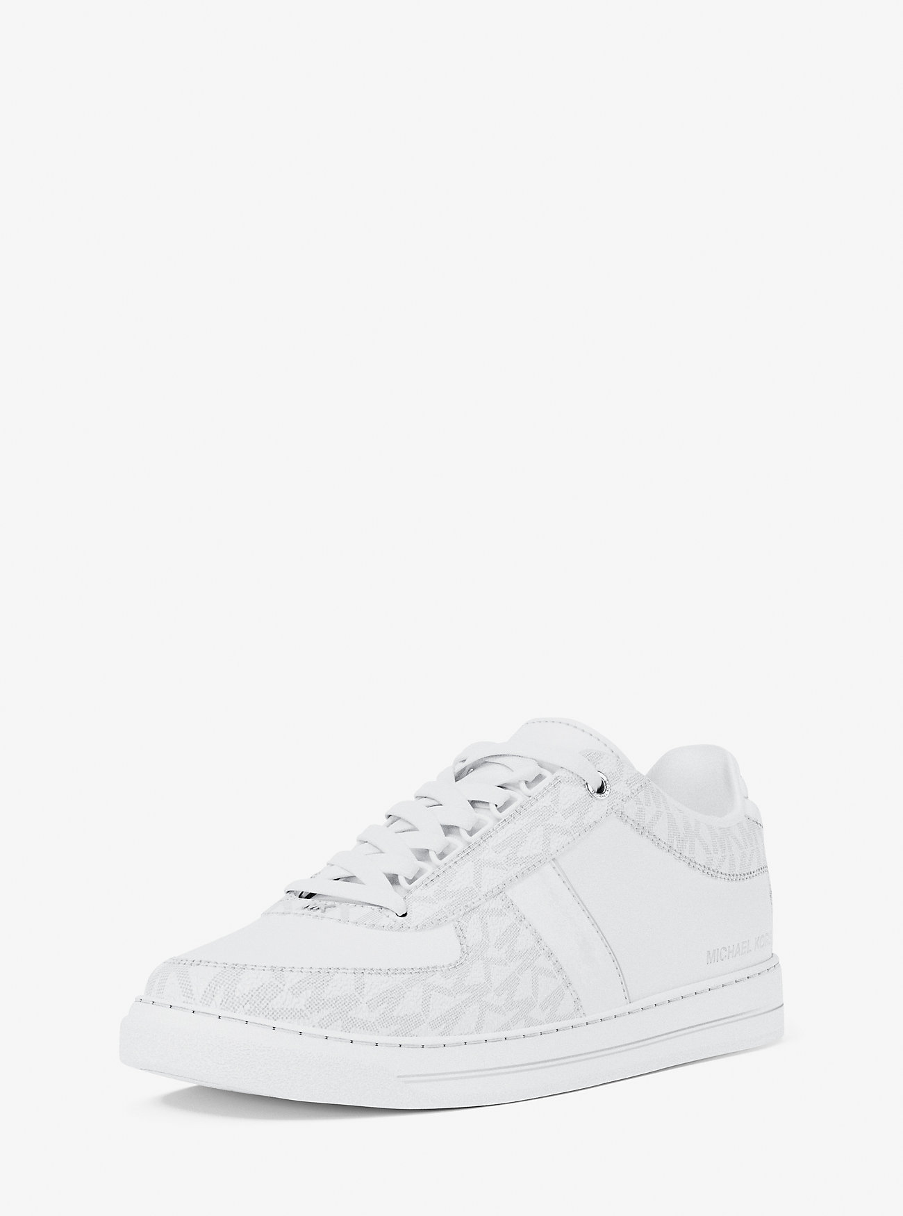 Sneaker in pelle con logo Brady Signature - BIANCO BRILLANTE