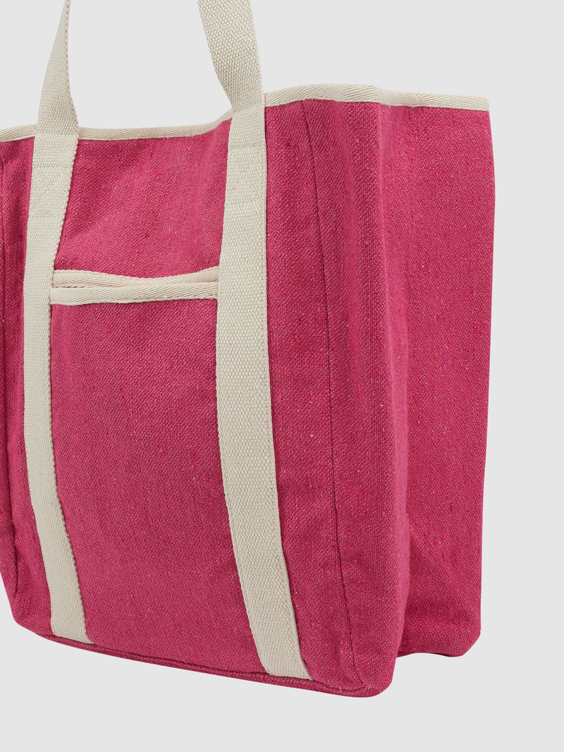 Shopper aus Canvas in pink