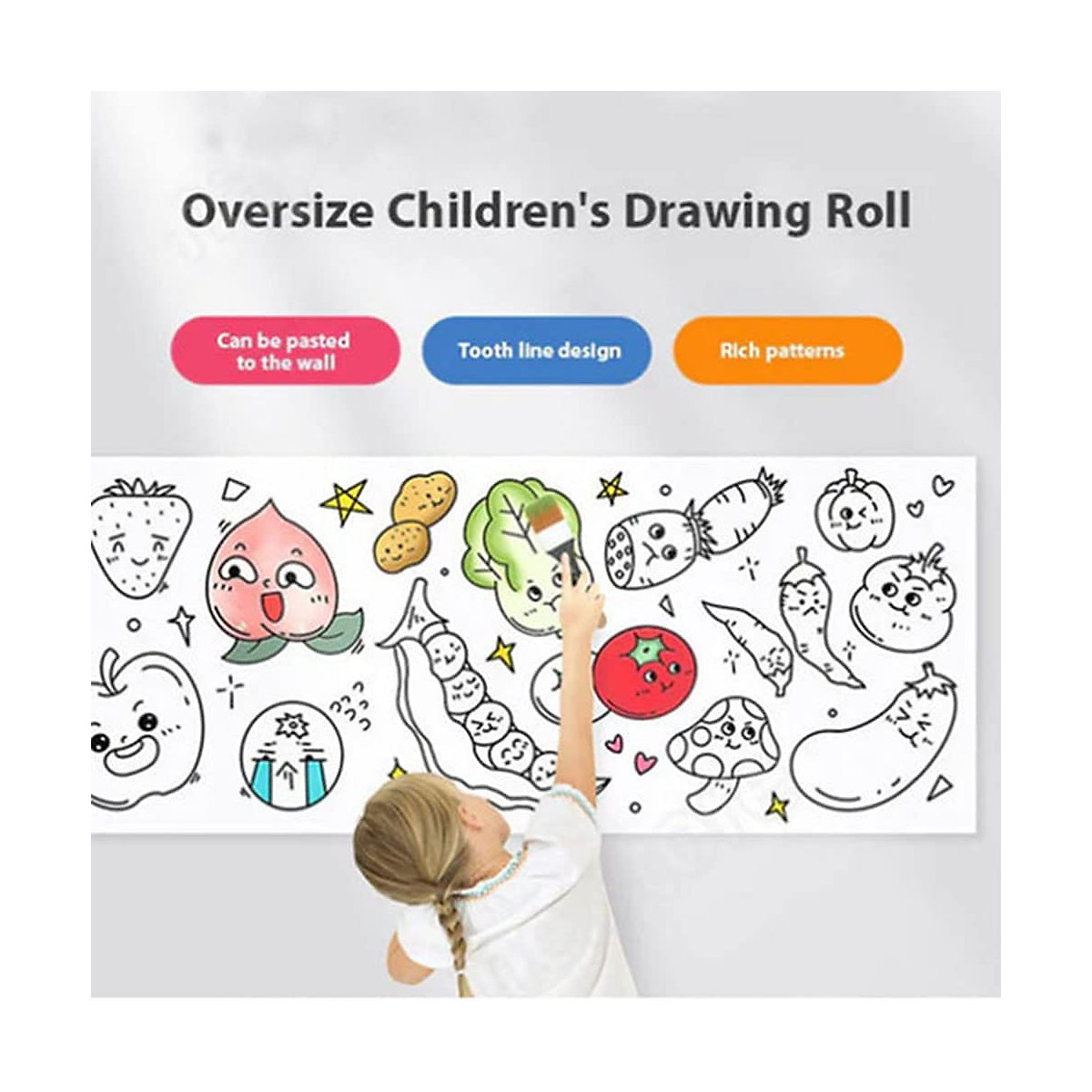 Ausmalen auf Zeichenpapier Rolle Zahl und Alphabet für Kinder