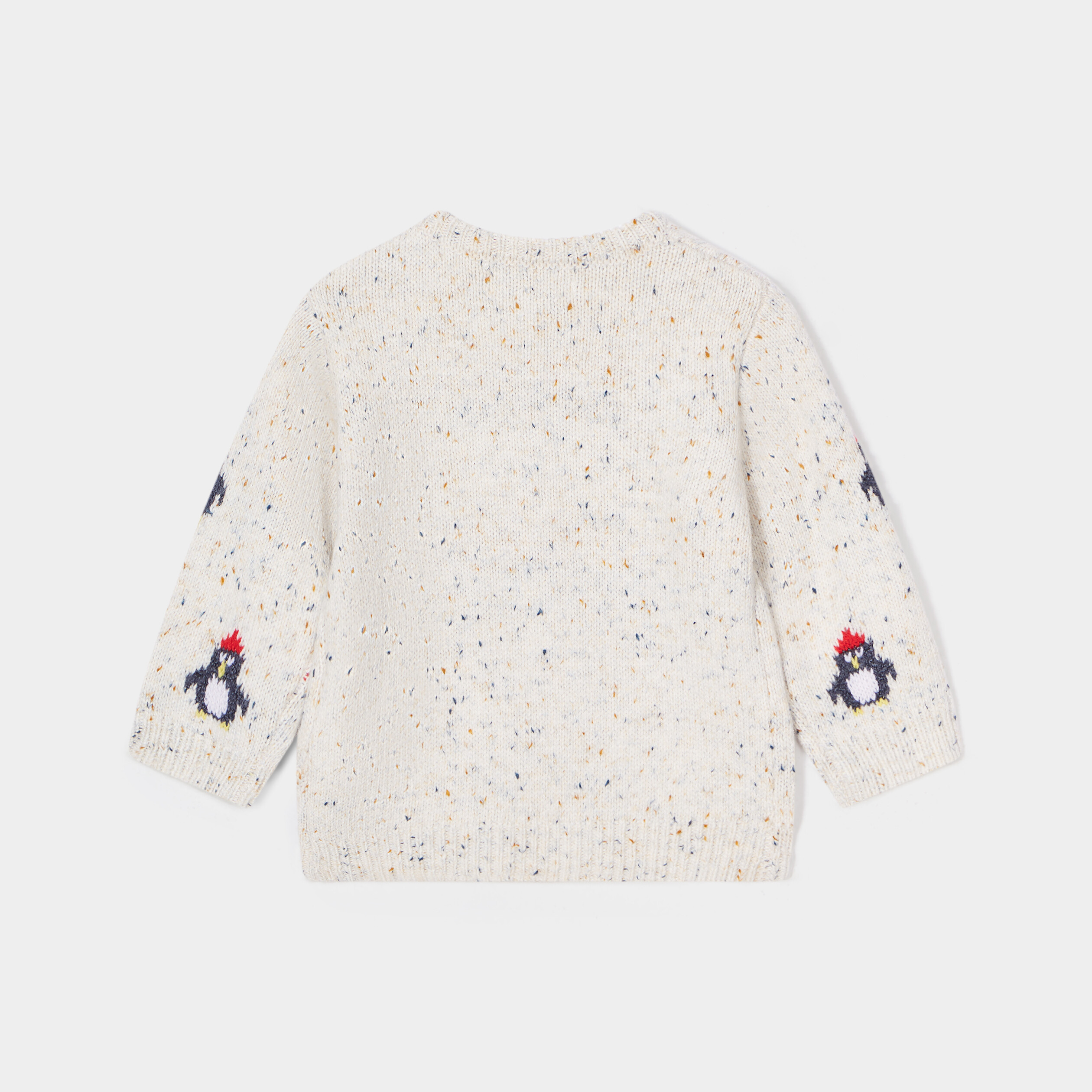 Pull col rond épaule boutonnée Creeks blanc bébé garçon | La Halle