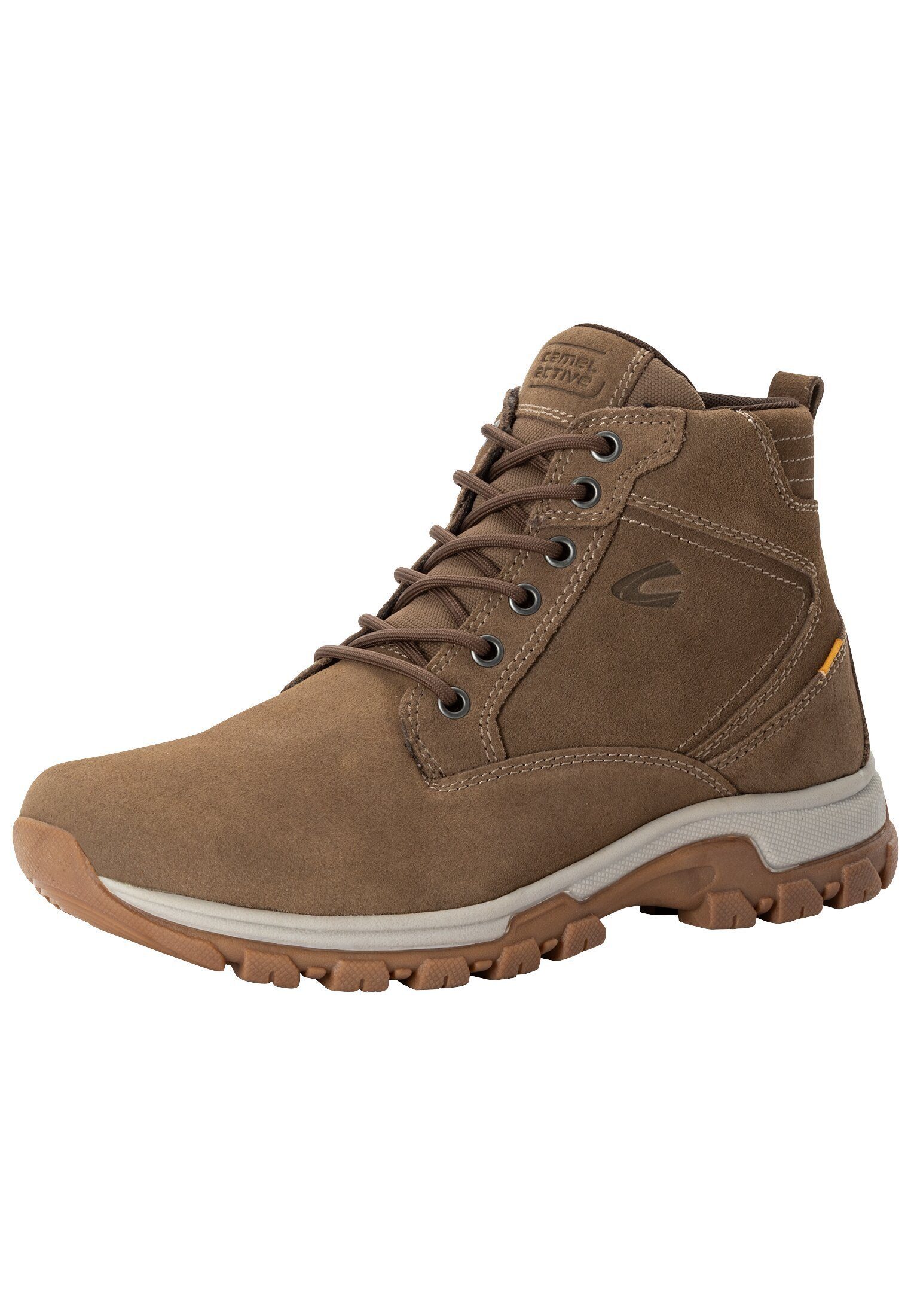 camel active aus Veloursleder Schnürstiefelette