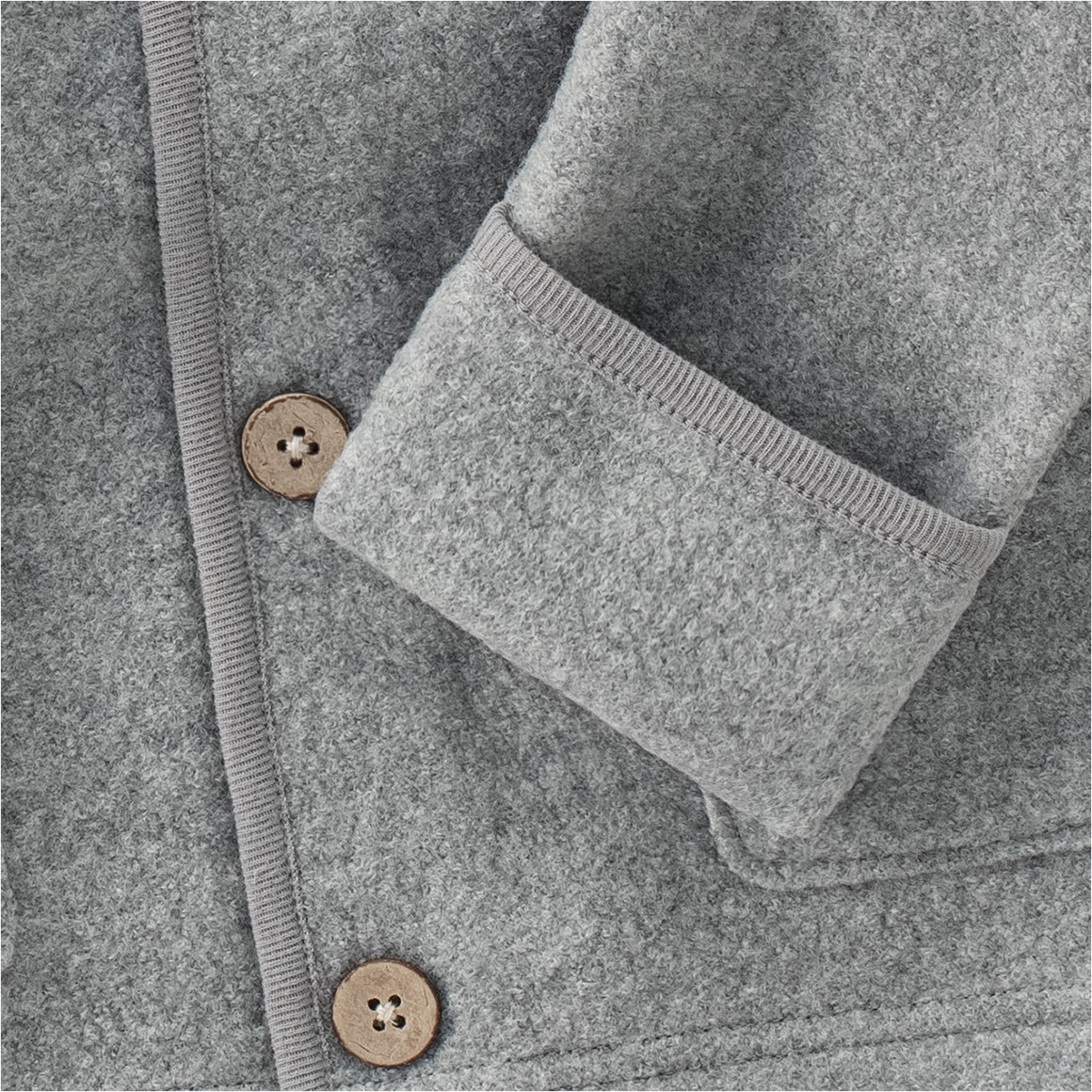 Baby Wollwalk-Jacke mit Umschlagbündchen