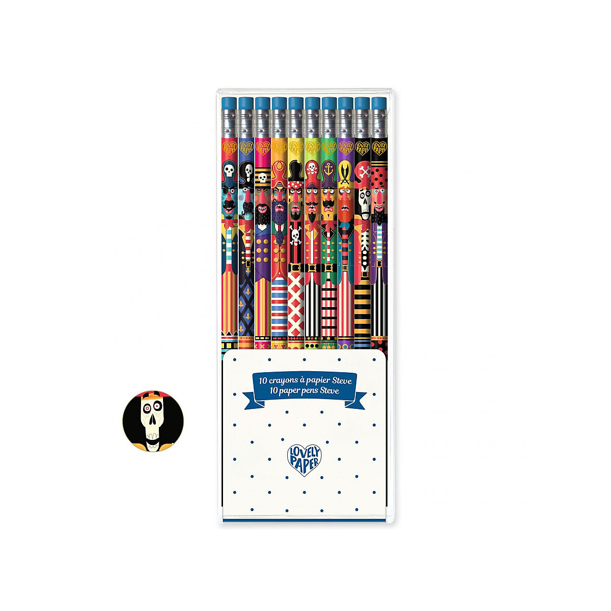 10 crayons à papier Steve