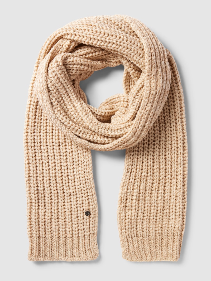 Schal mit Effektgarn in beige meliert