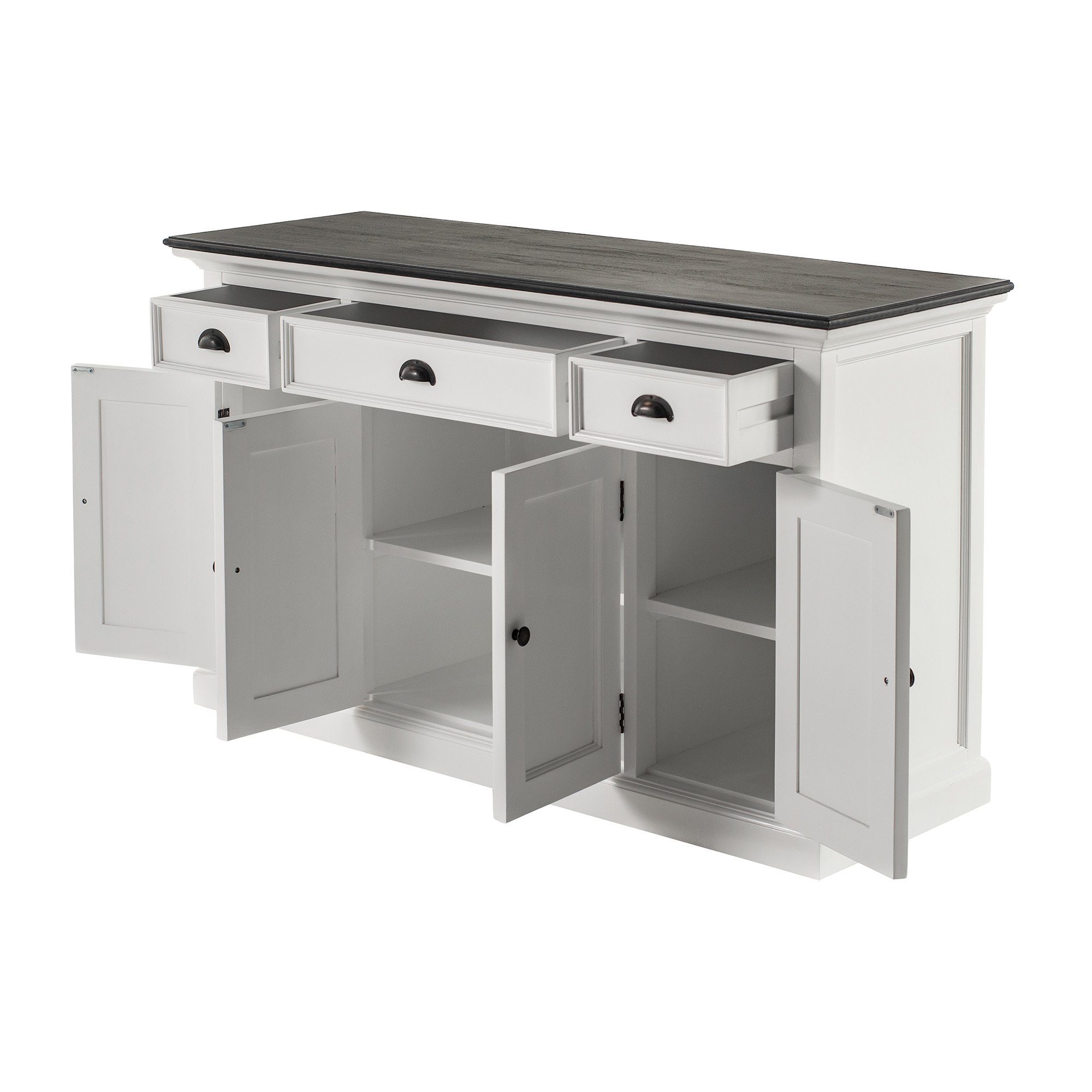 Novasolo Buffet Halifax Contrast Buffetschrank mit 4 Türen und 3 Schubladen