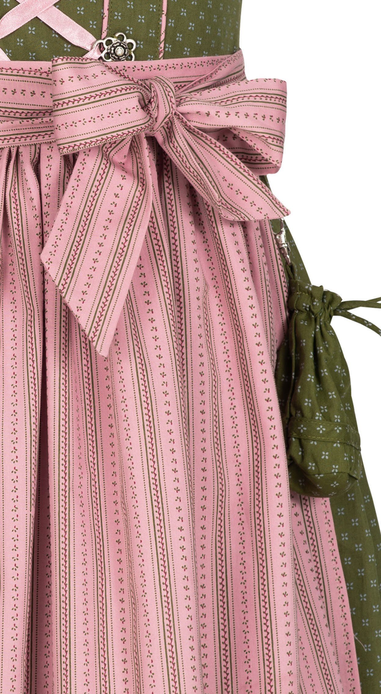 Nübler Dirndl Kinderdirndl 3-teilig Nabilia in Grün von Nübler 3 teiliges Set aus Dirndl, Bluse und Schürze, Kinder Tracht im Original bayerischen Stil