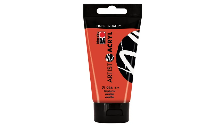 Marabu Artist Acryl, Zinnoberrot 936, 75 ml 75 ml