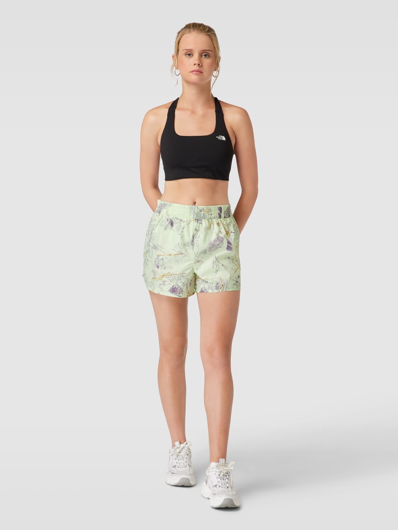 Shorts mit Allover-Muster Modell 'LIMITLESS' in hellgelb