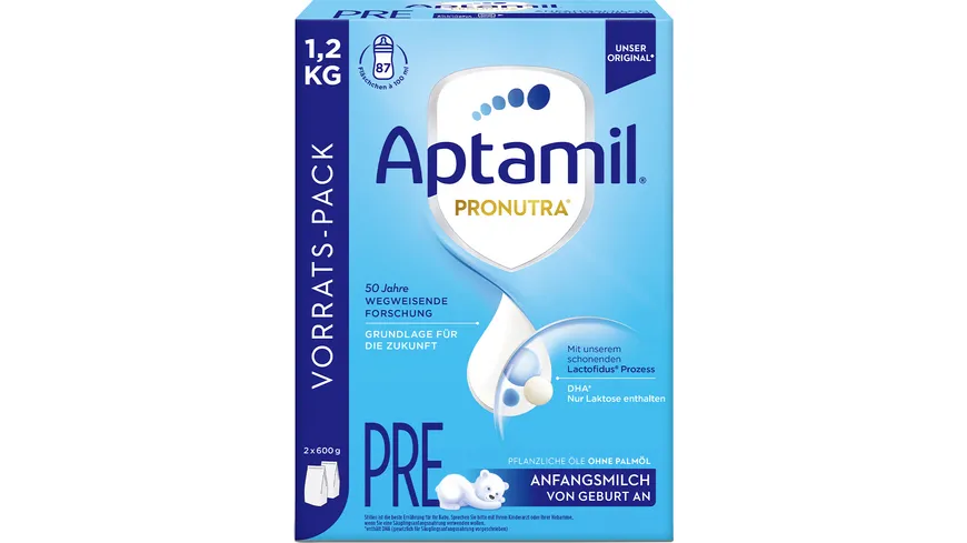 Aptamil Pronutra Anfangsnahrung Pre von Geburt an Vorratspack 1200 g
