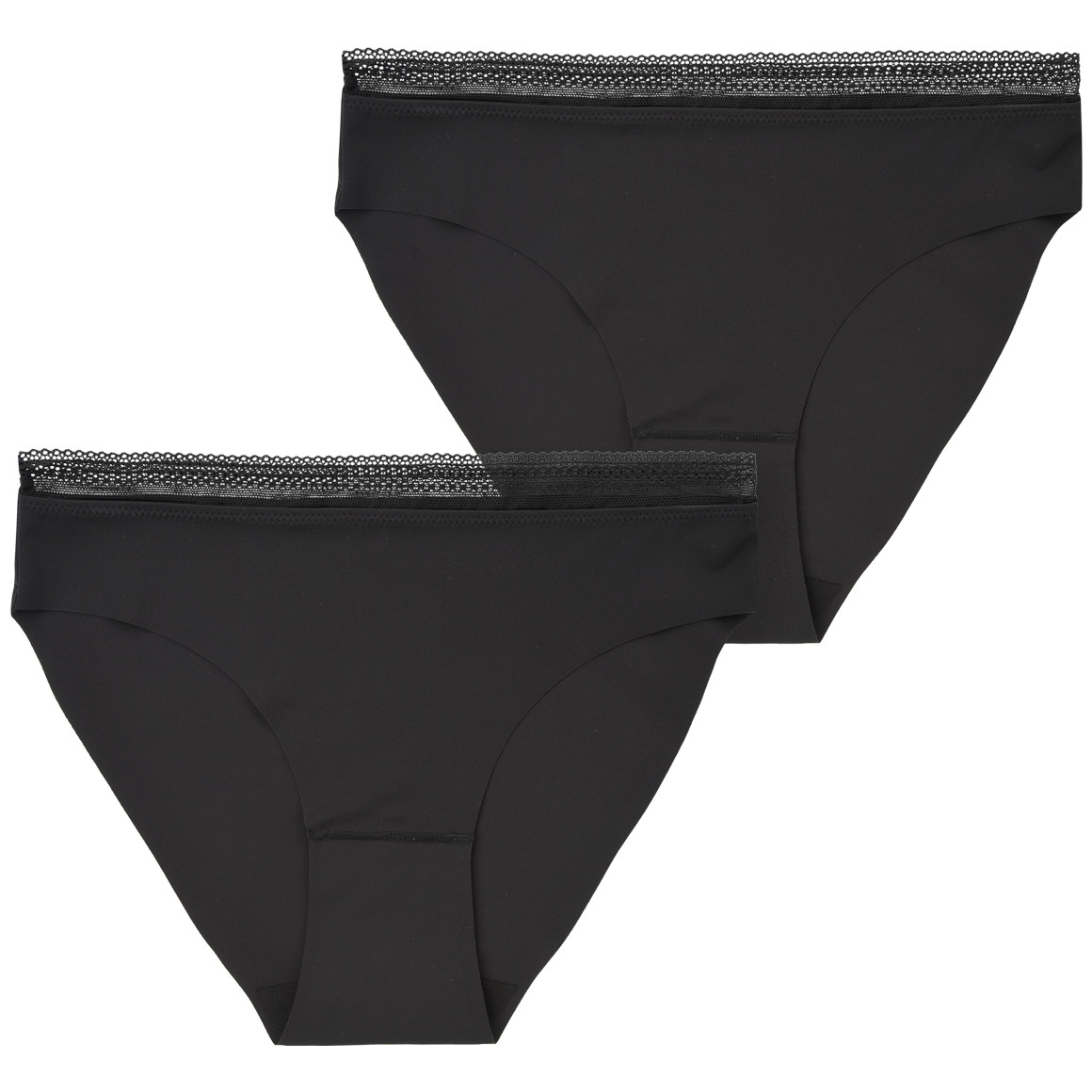 2 Damen Seamless-Slips mit Spitze