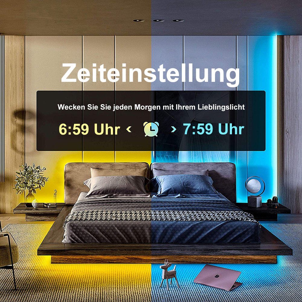 Sunicol LED Stripe Smart WIFI LEDs Strip Lights, 5m/10m/15m Arbeit mit App-Steuerung, 5050 RGB, IR-Fernbedienung Strips Licht