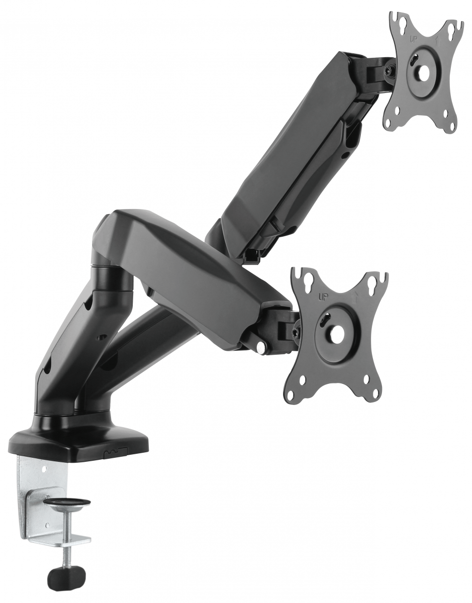 ICY BOX IB-MS304-T, Monitorständer, Tischhalterung für zwei Monitore bis zu 32
