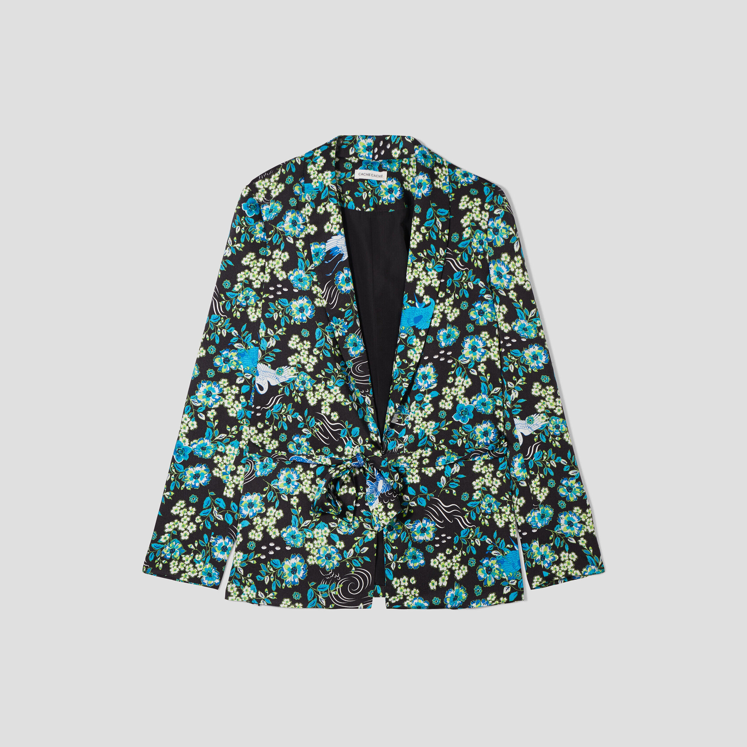 Veste esprit blazer col châle noir femme | Cache Cache