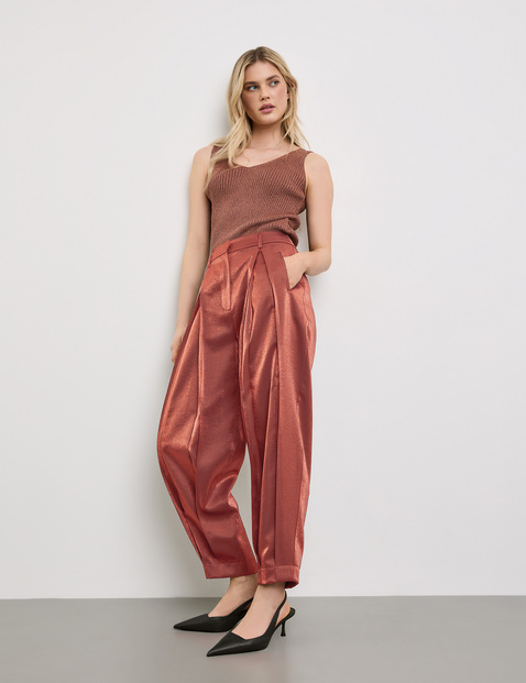 Glänzende Hose Balloon Fit