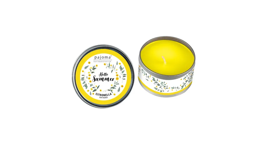 pajoma Duftkerze in Dose Citronella gelb