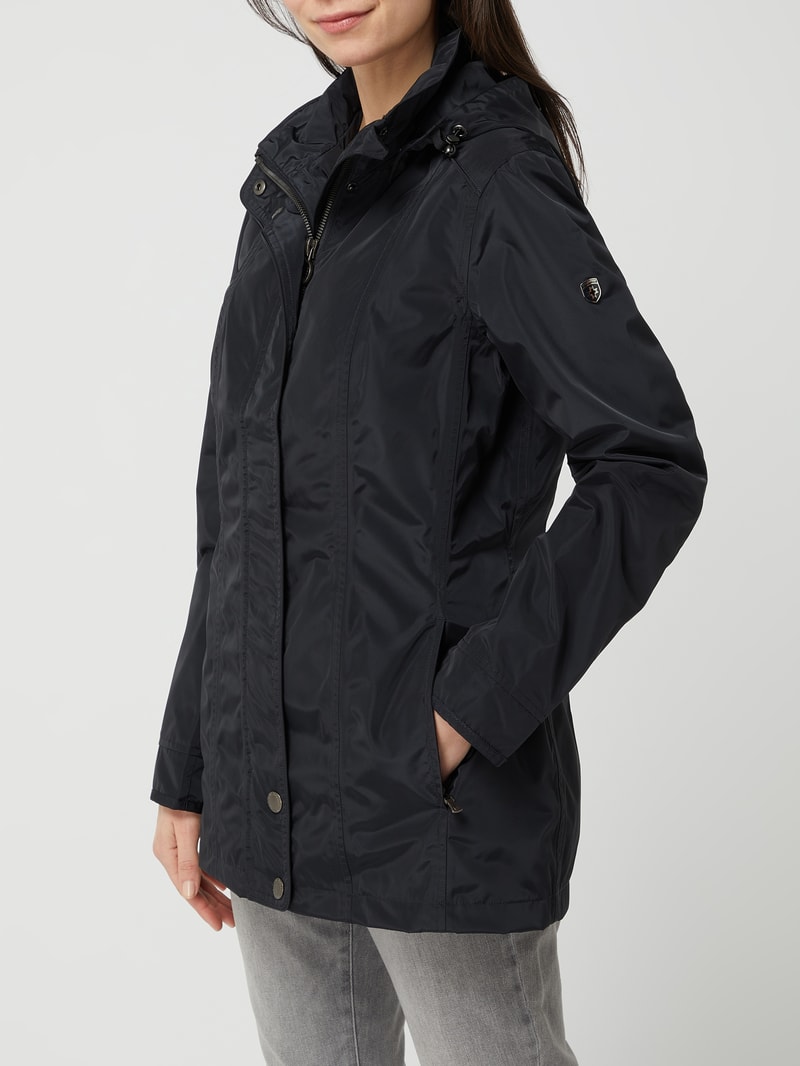 Funktionsjacke mit Label-Applikation Modell 'TOUJOURS 382' in marineblau