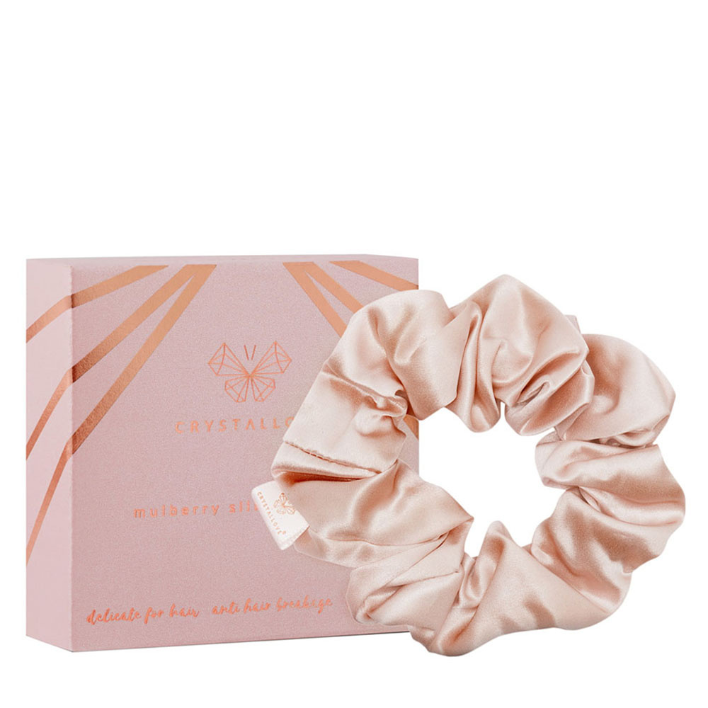 crystallove CRYSTALLOVE Silk scrunchie - gold