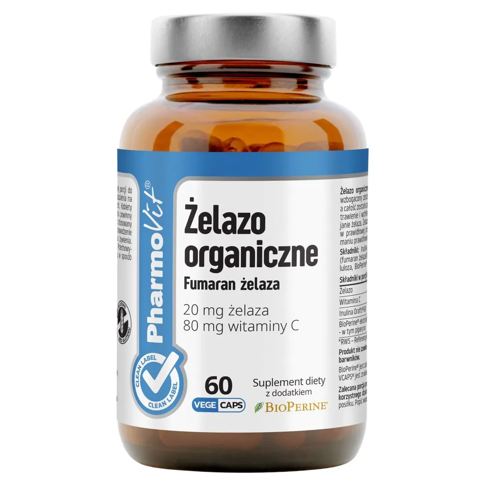 PharmoVit Clean Label органске капсуле гвожђа