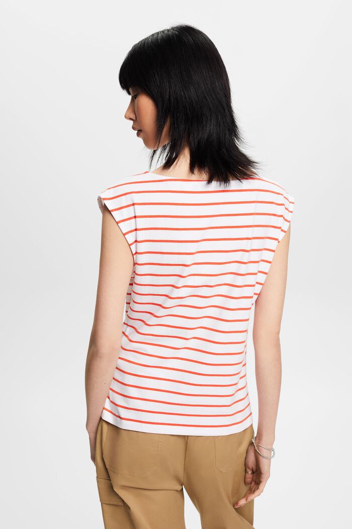 Gestreiftes Baumwoll-T-Shirt